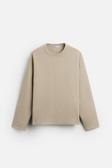 JACQUARD RAISED DETAIL SWEATSHIRT - Beige by Zara