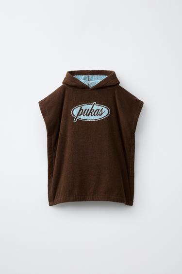PUKAS SURF PONCHO TOWEL - Brown-Blue by Zara