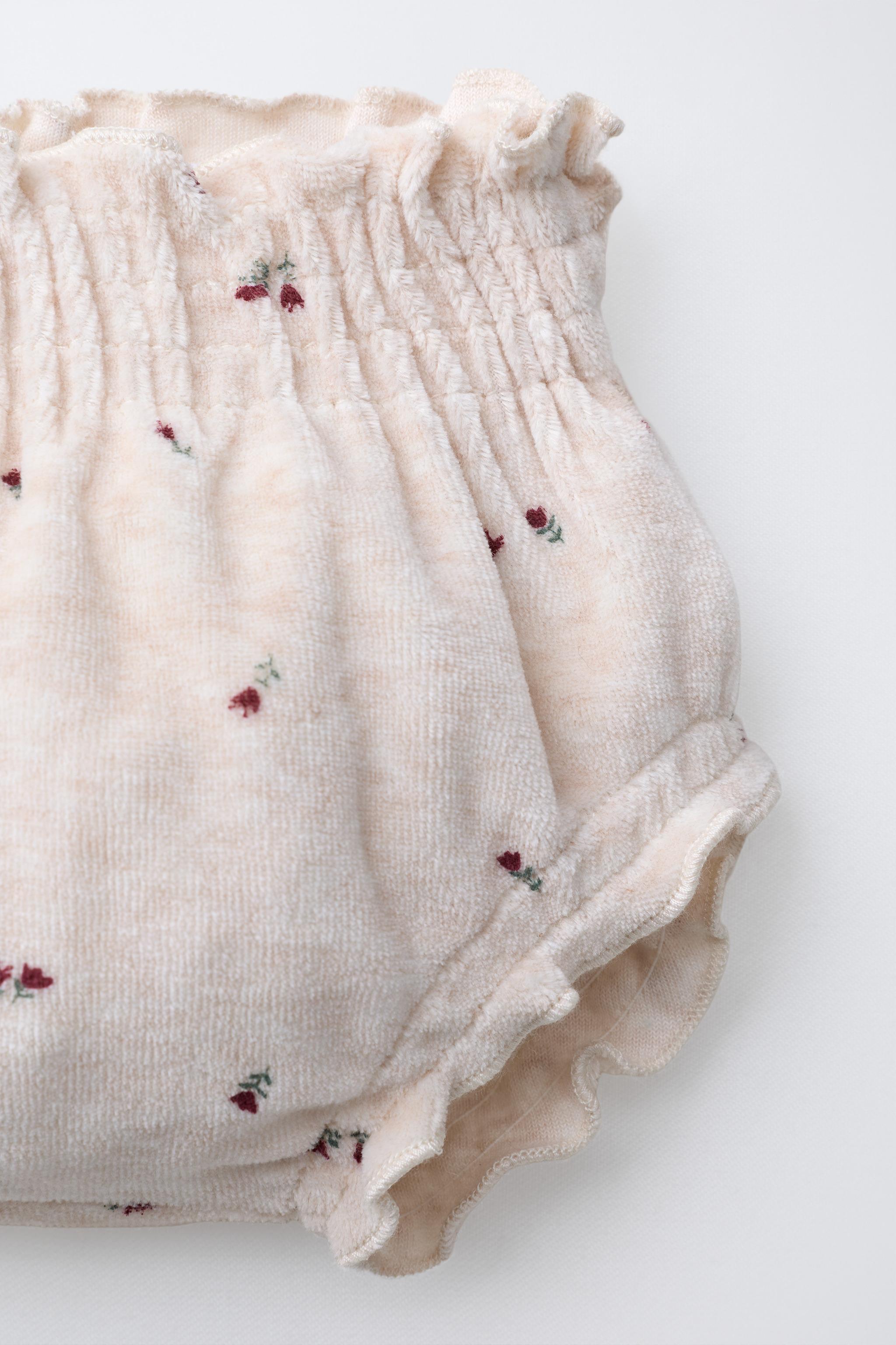 VELOUR FLORAL BOTTOMS