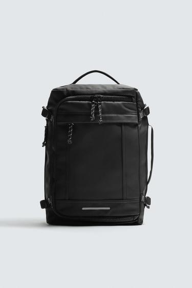 Zara TECHNICAL TRAVEL BACKPACK - Black