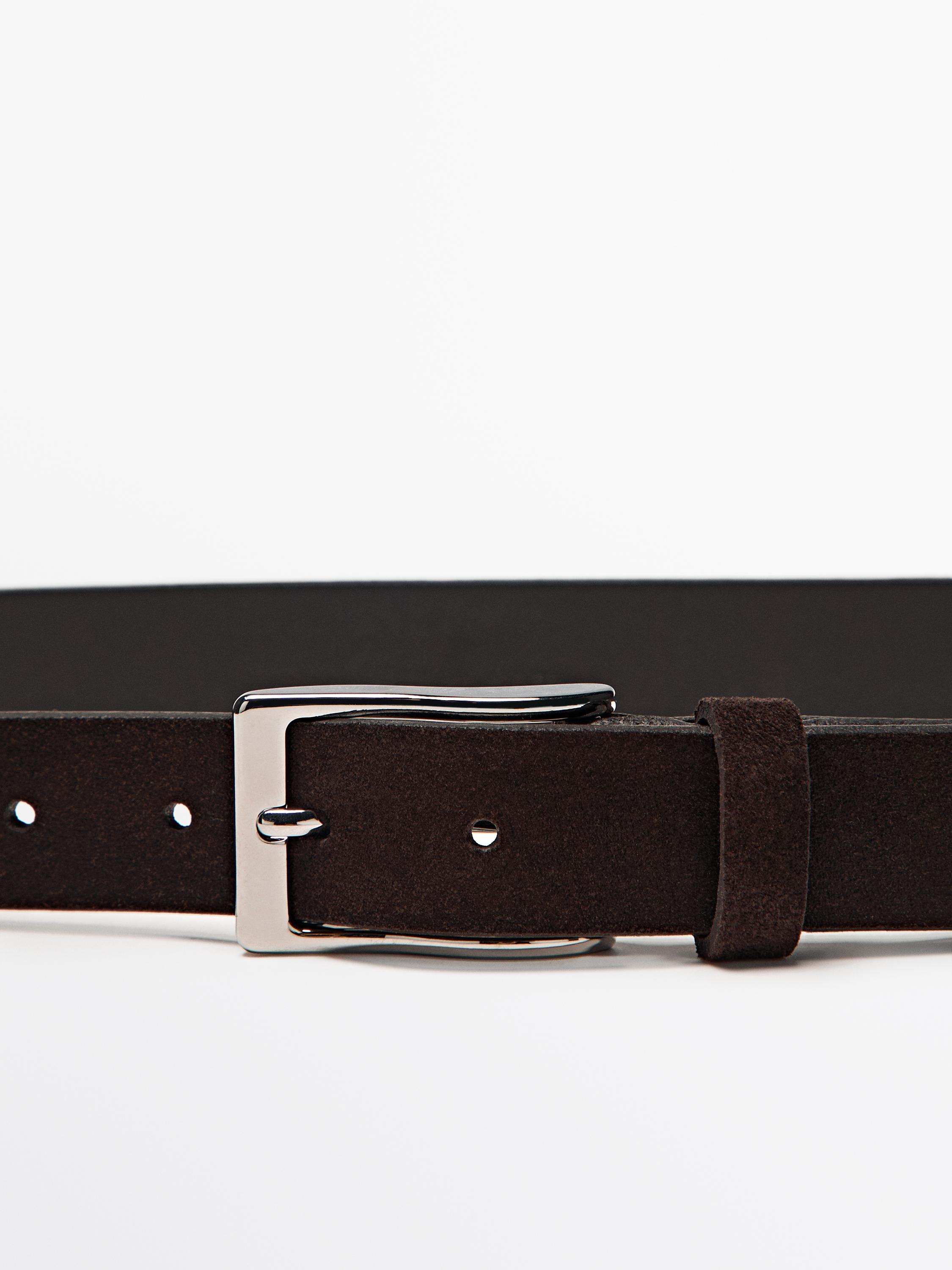 Plush nappa leather belt
