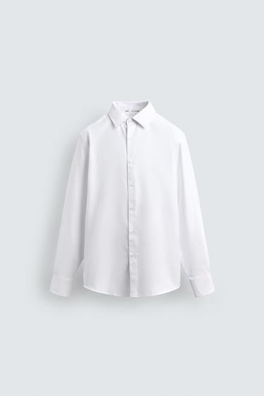 SLIM FIT STRUCTURE SHIRT - White by Zara - Image 0