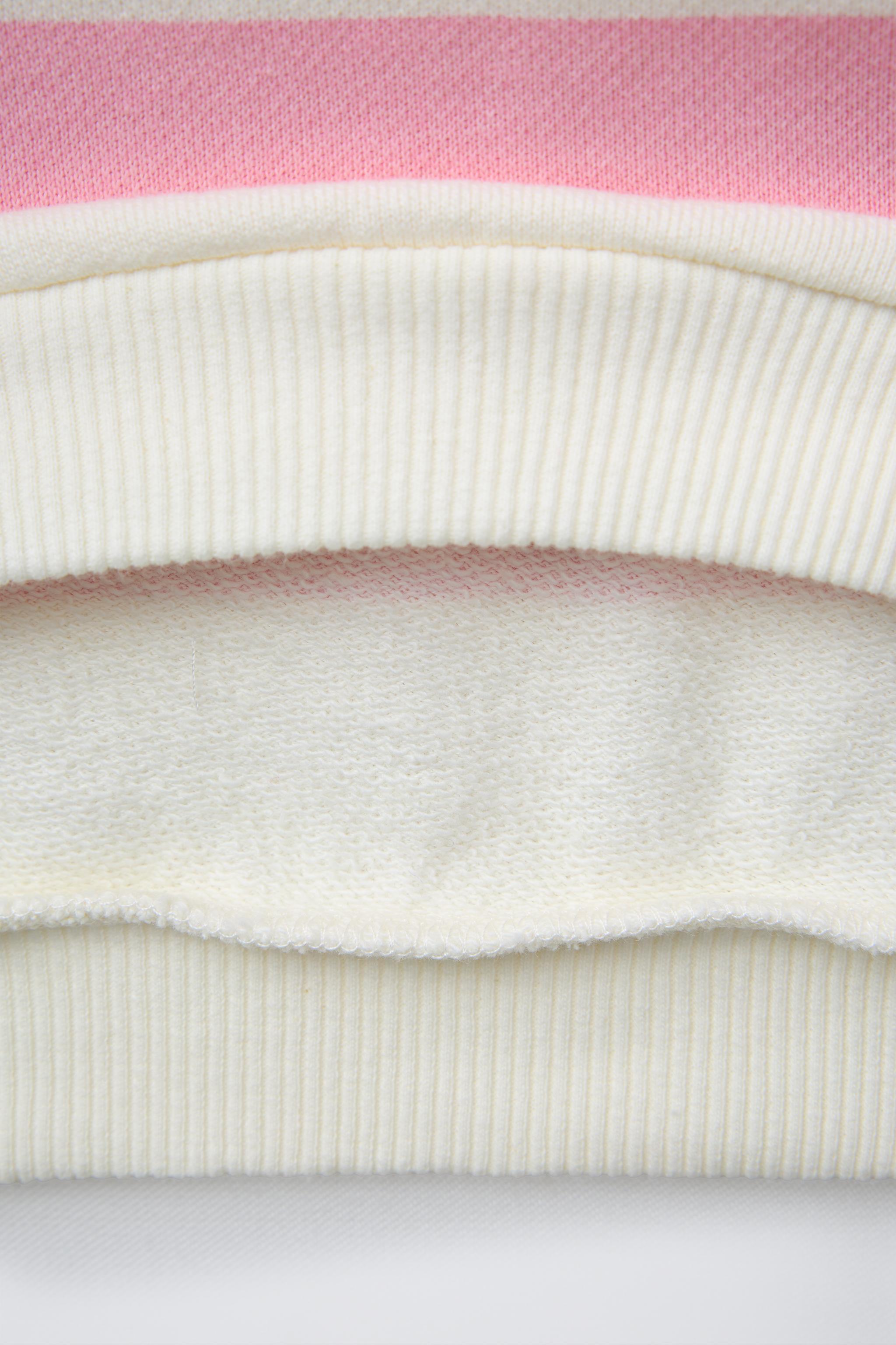 EMBROIDERED STRIPE POLO SWEATSHIRT - Mid-pink | ZARA United