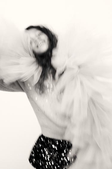 Zara SEQUIN BALLOON SKIRT - Pink