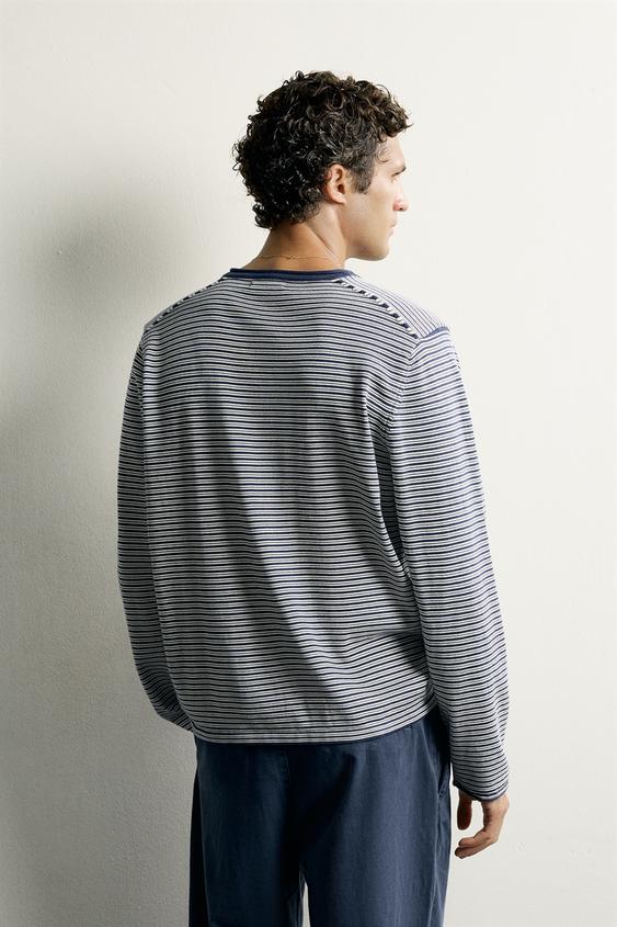 HAUT EN MAILLE À COL TUNISIEN ET RAYURES - Rayures de Zara - Image 2