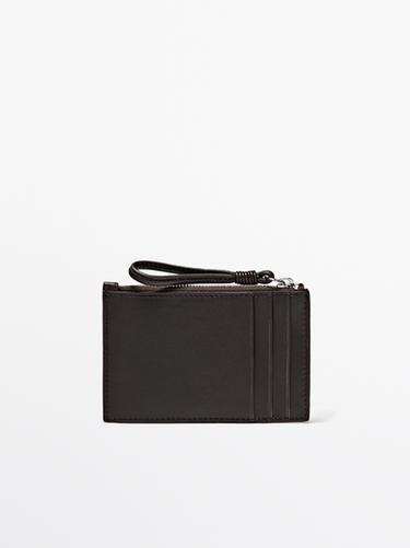 Zara Small nappa leather wallet - Brown