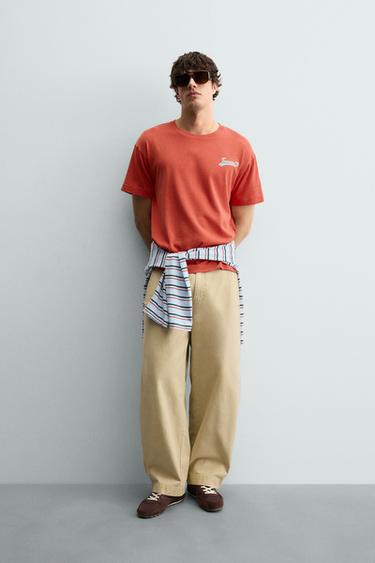 PLAYERA LAVADA IPANEMA - Naranja de Zara - Imagen 0