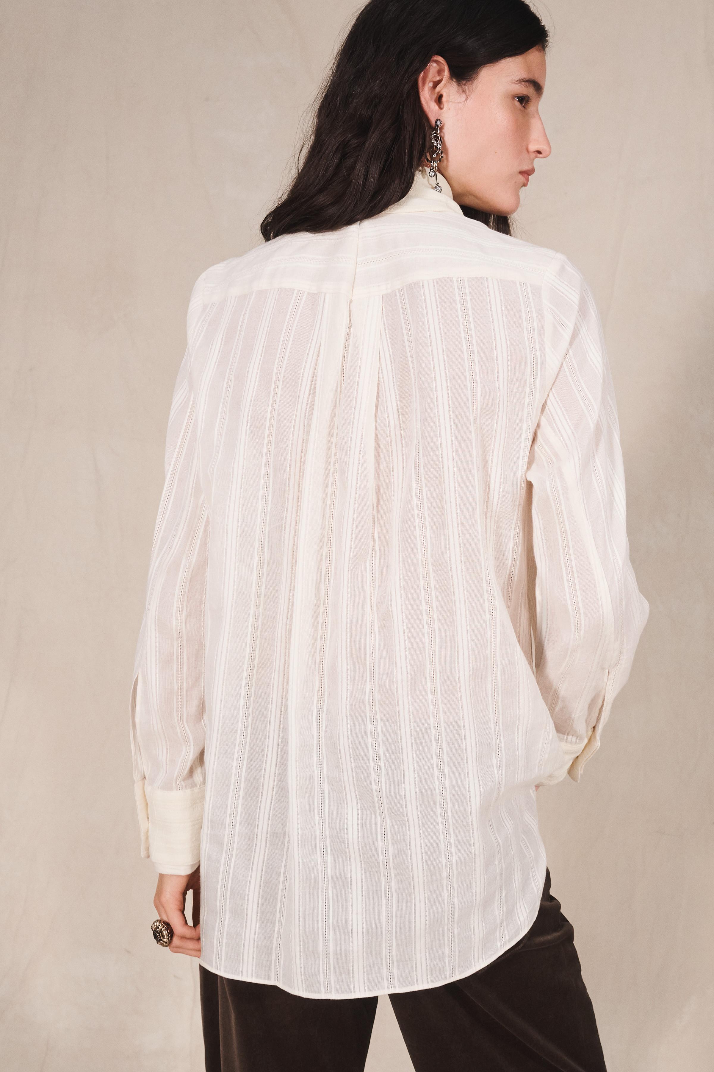 LIMITED EDITION RUFFLE SHIRT WITH JEWEL BUTTONS
