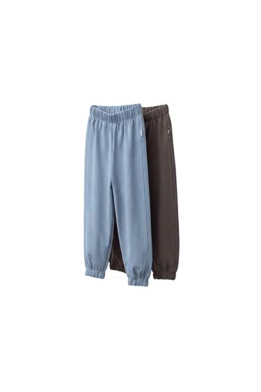 LOT DE DEUX PANTALONS DE JOGGING UNIS - Marron de Zara