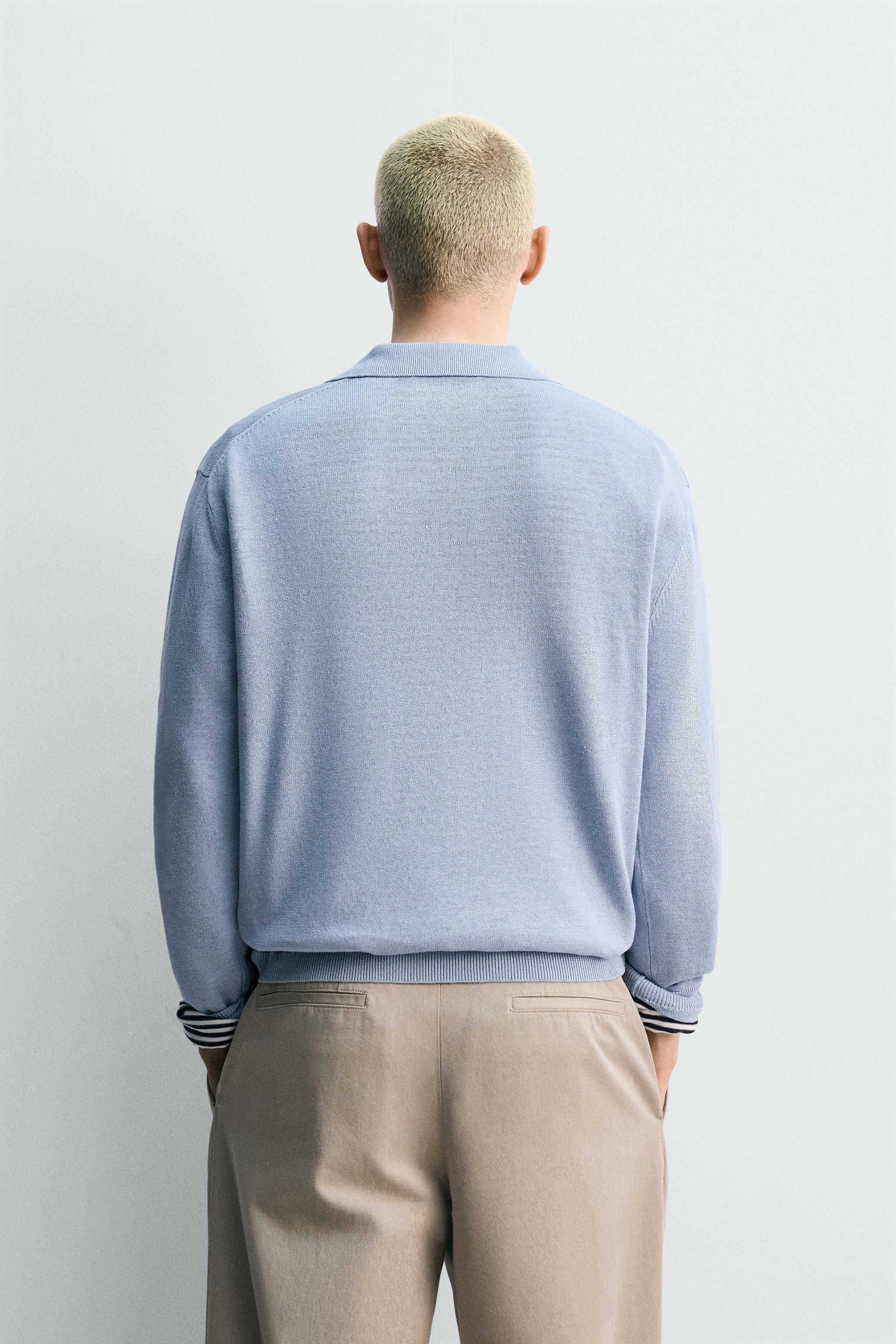 HEMP-COTTON KNIT POLO SHIRT