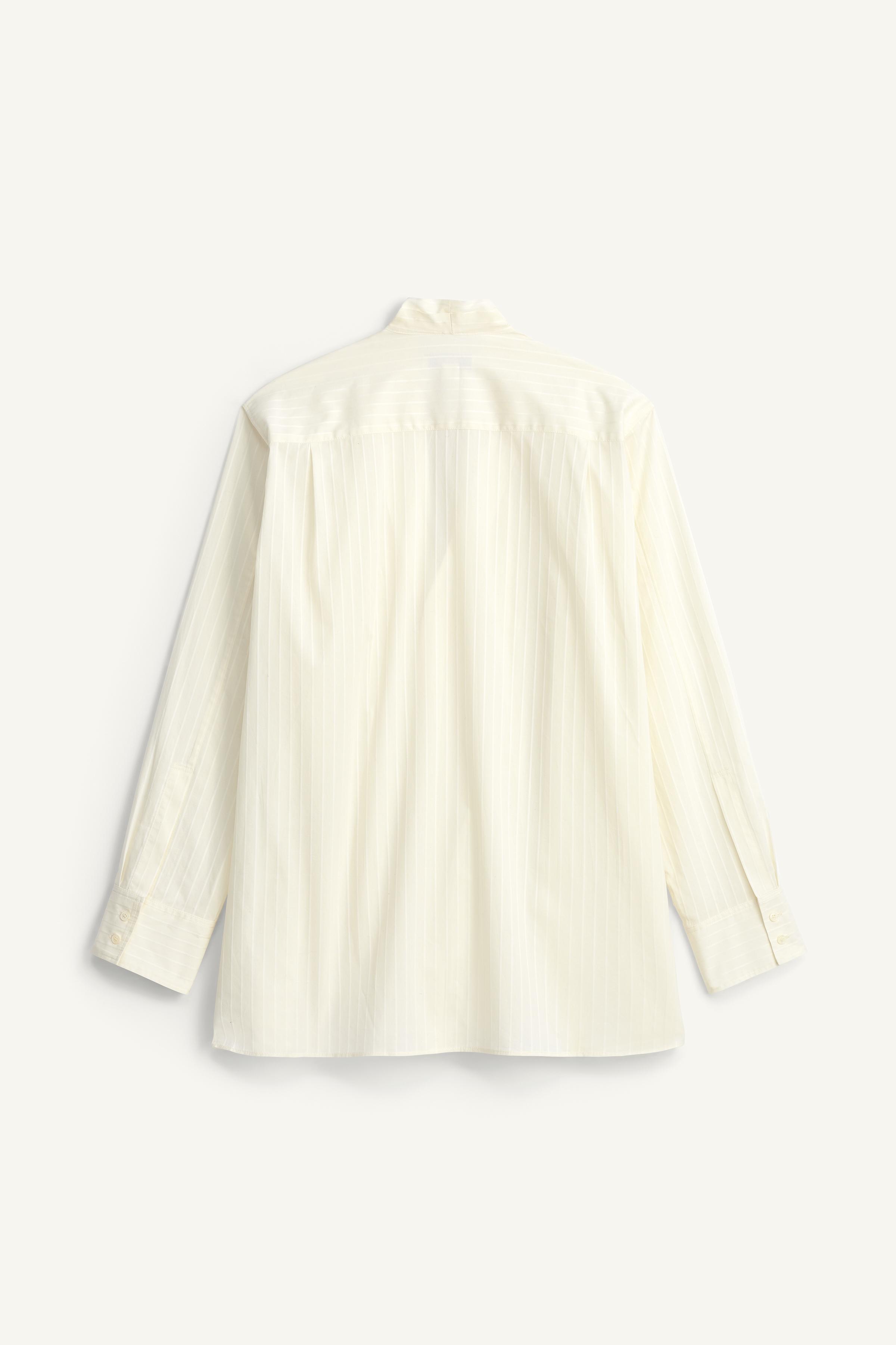 STRIPED JACQUARD KIMONO SHIRT