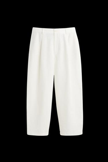 RELAXED-FIT-HOSE MIT ZIERFALTEN - Cremefarben von Zara - Bild 0