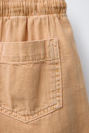 SHORT À TAILLE PLISSÉE - Orange de Zara - Image 3