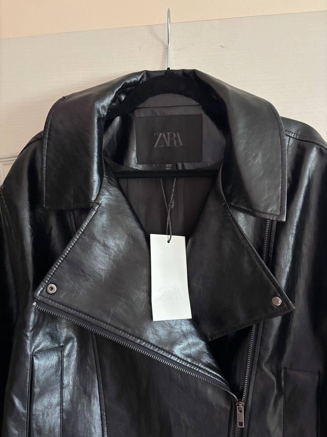 ZW COLLECTION LEATHER EFFECT JACKET - Image 4