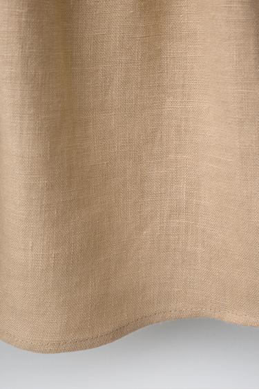 TOP EN CROCHET 100 % LIN - Marron clair de Zara - Image 3