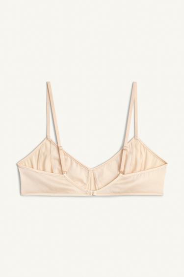 MINIMAL SILK BRALETTE LIMITED EDITION - Pastel pink by Zara - Image 2