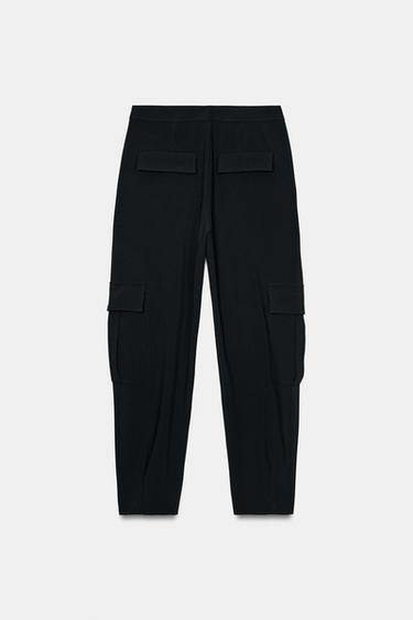 PANTALON CARROT CARGO - Noir de Zara - Image 6