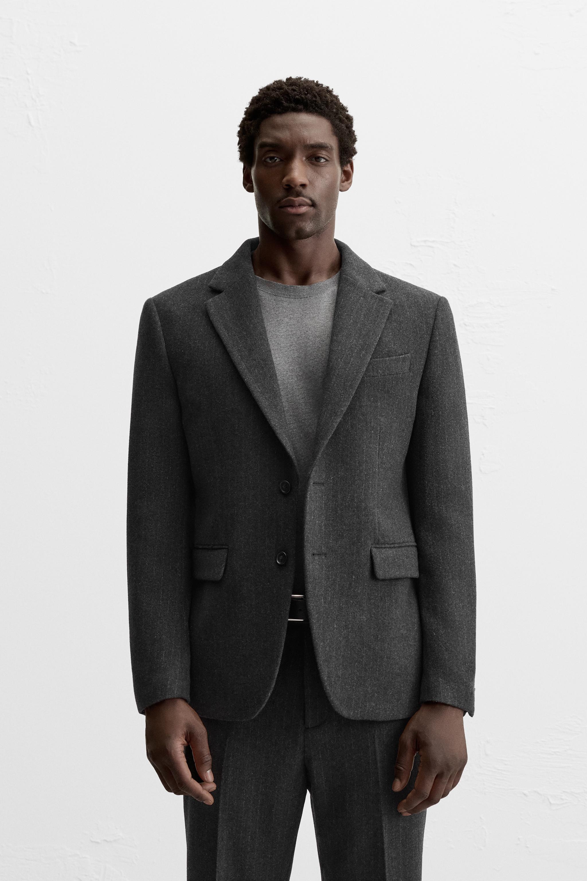 Grey suit zara hotsell