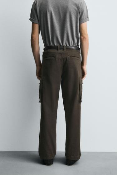 RELAXED FIT CARGO TROUSERS - Brown by Zara - Image 2