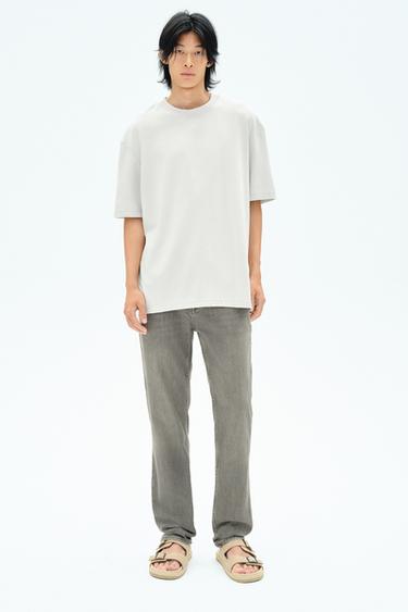Zara 基本款標準版 T 恤 - 珍珠灰色