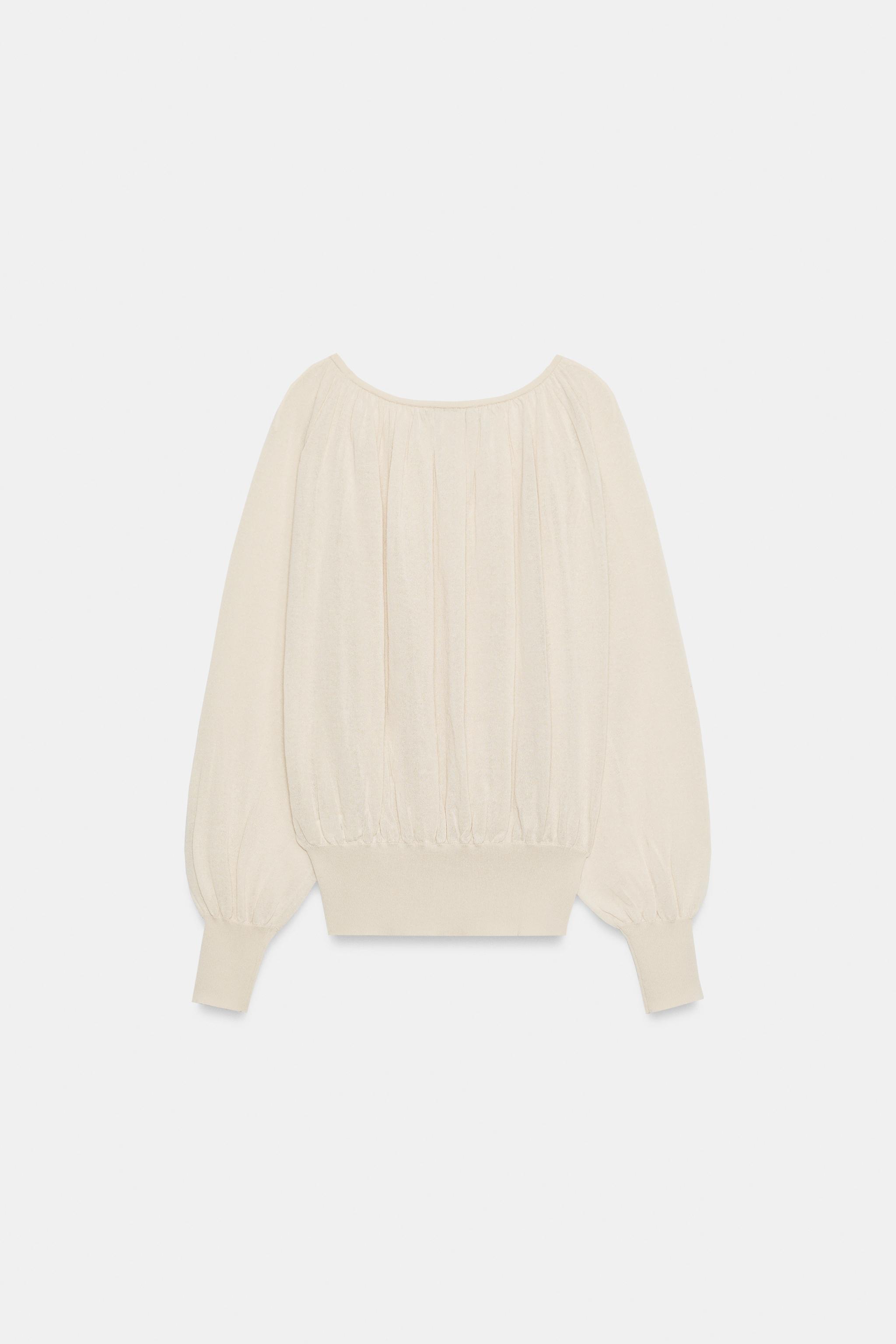 BOAT NECK KNIT BLOUSE