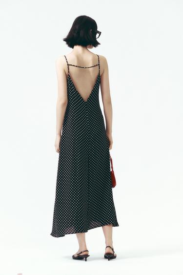 FLOWING LONG DRESS - Black / White by Zara