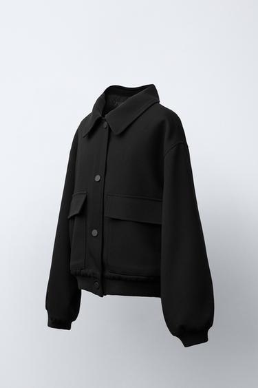 POCKET BOMBER JACKET - Black by Zara - Image 1