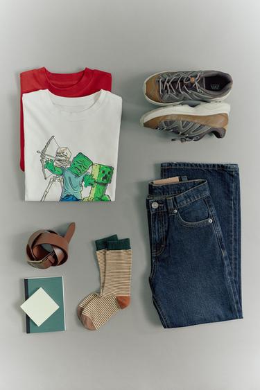 CAMISETA ESTAMPADA MINECRAFT © MOJANG AB. ™ - Crudo claro de Zara