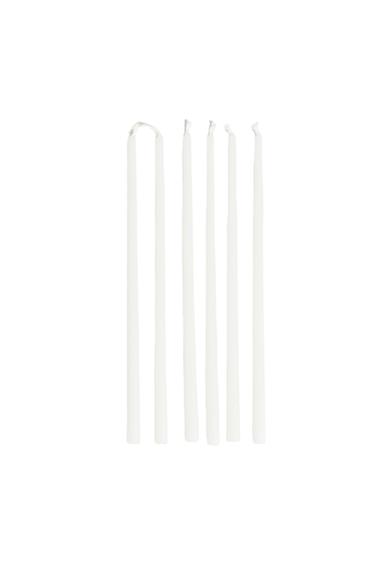 Zara SET OF DECORATIVE CYLINDRICAL LONG TAPER CANDLES (SET OF 6) - Ecru