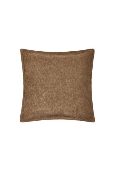 Zara TEXTURED THROW PILLOW COVER - Dark beige