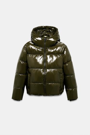 SHINY-EFFECT WATER-REPELLENT WINDPROOF ANORAK - Khaki by Zara