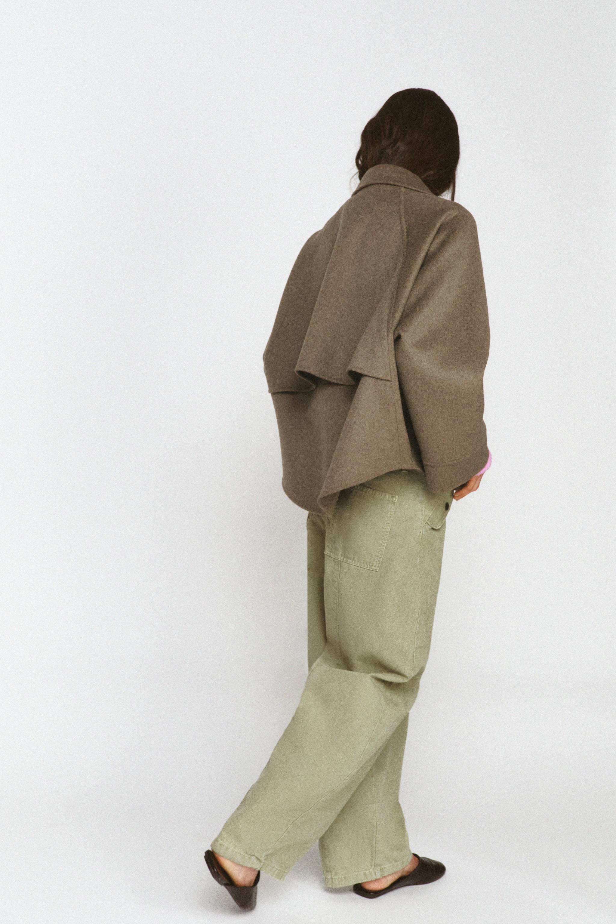 WOOL BLEND ZIPPER JACKET ZW COLLECTION