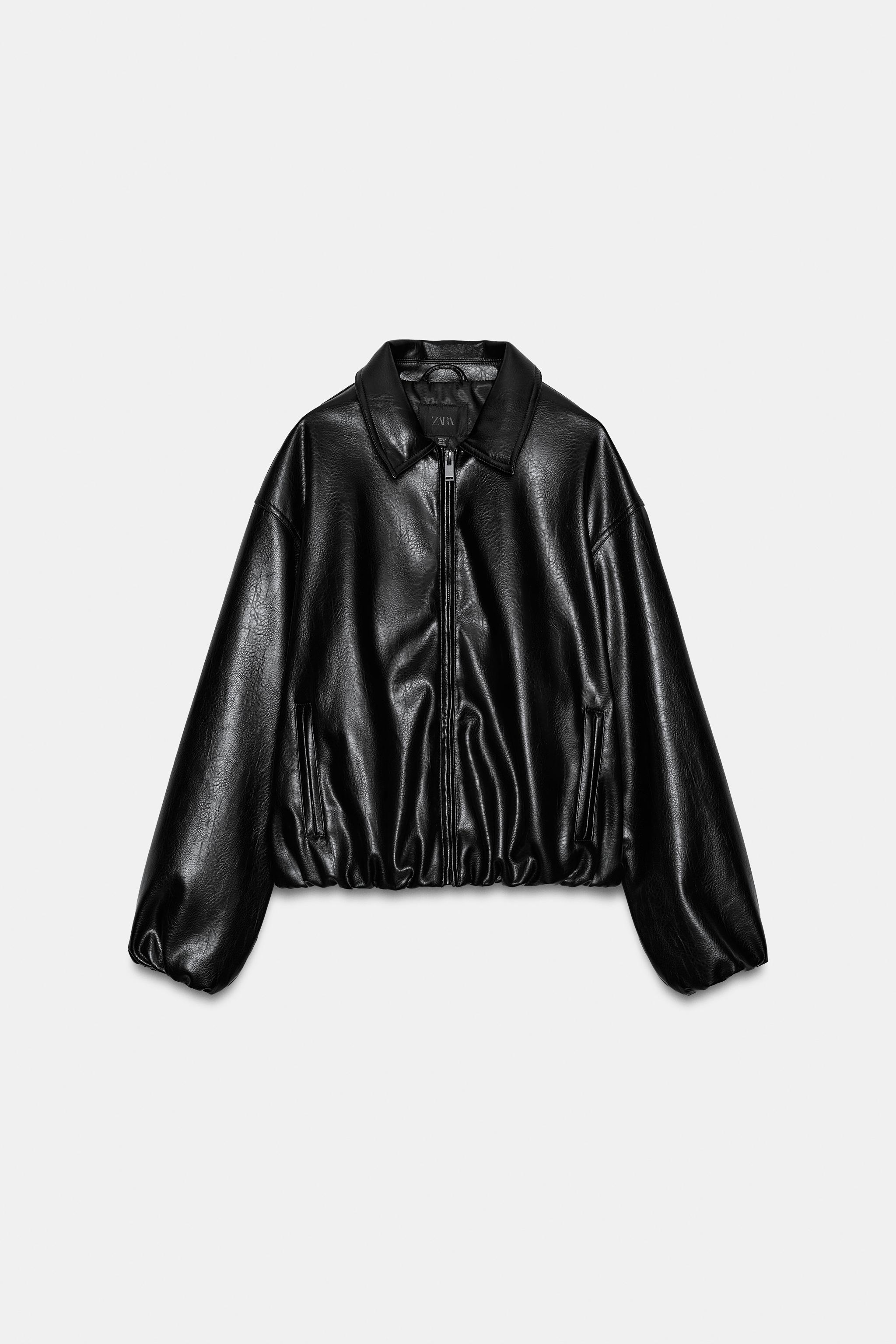 BLOUSON BOMBER EN MATIÈRE SYNTHÉTIQUE
