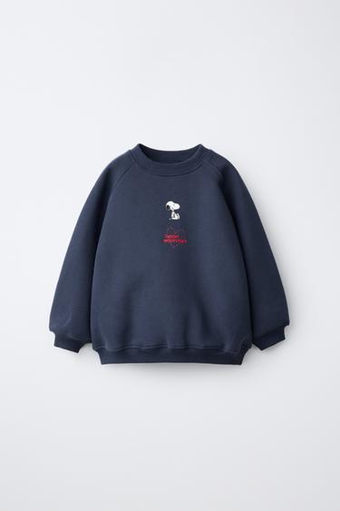 Zara SNOOPY PEANUTS™ PRINT SWEATSHIRT - Navy blue
