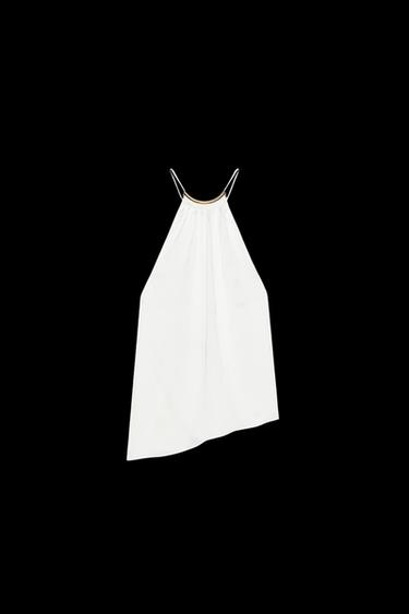 CAMISOLE TOP WITH GOLD APPLIQUÉ - Oyster-white by Zara - Image 0