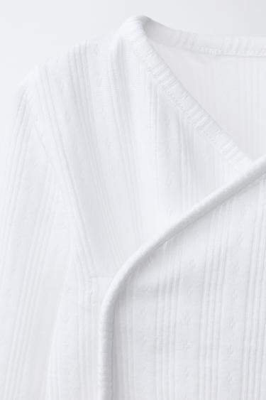 ENSEMBLE STRUCTURÉ T-SHIRT ET LEGGING - Blanc cassé de Zara - Image 2