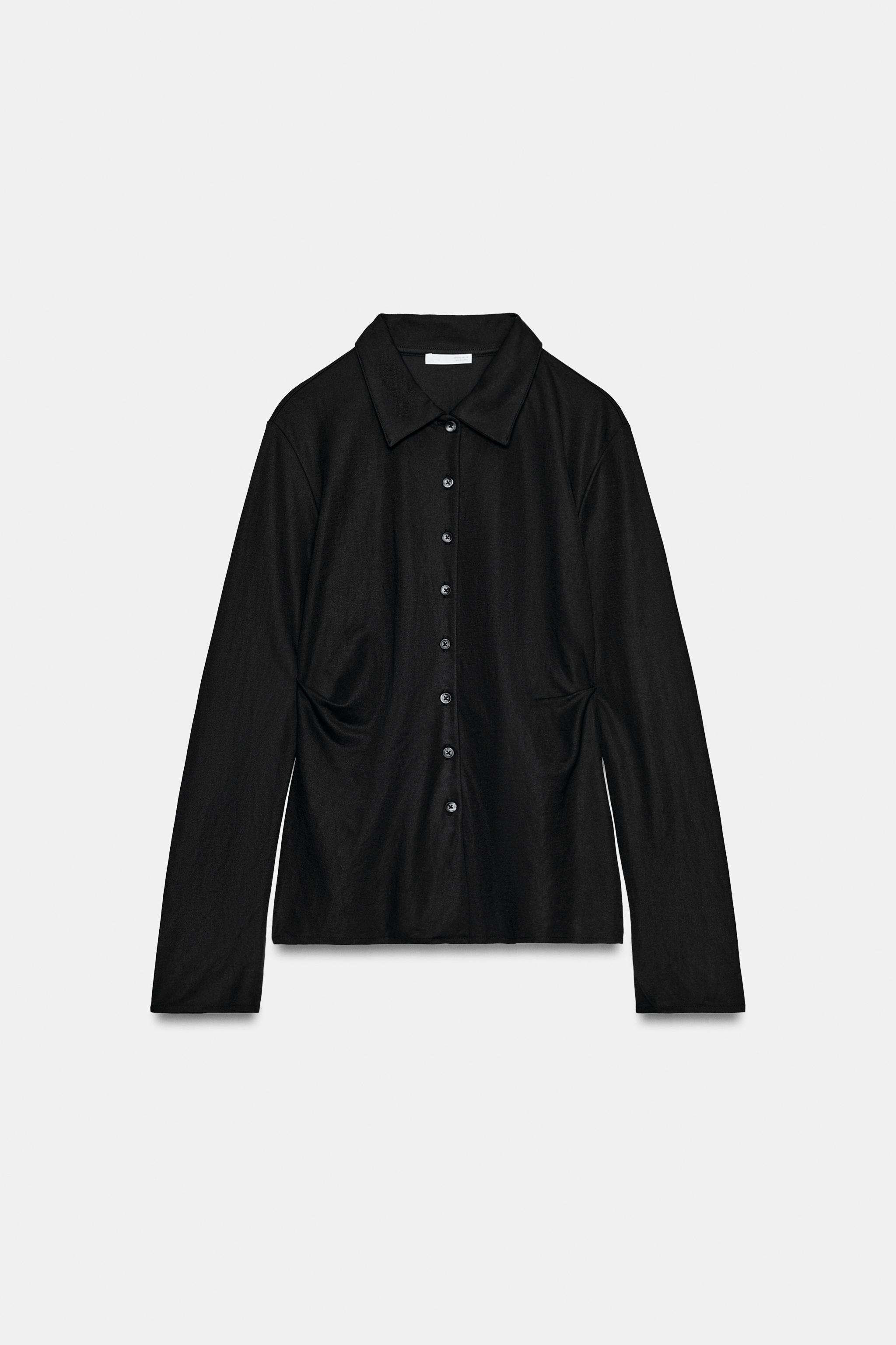 BUTTONED PLEATED TOP