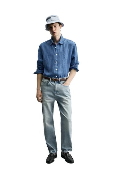 ДЖИНСЫ STRAIGHT ДЛИНОЙ ДО ЩИКОЛОТКИ — ГОЛУБОЙ от Zara