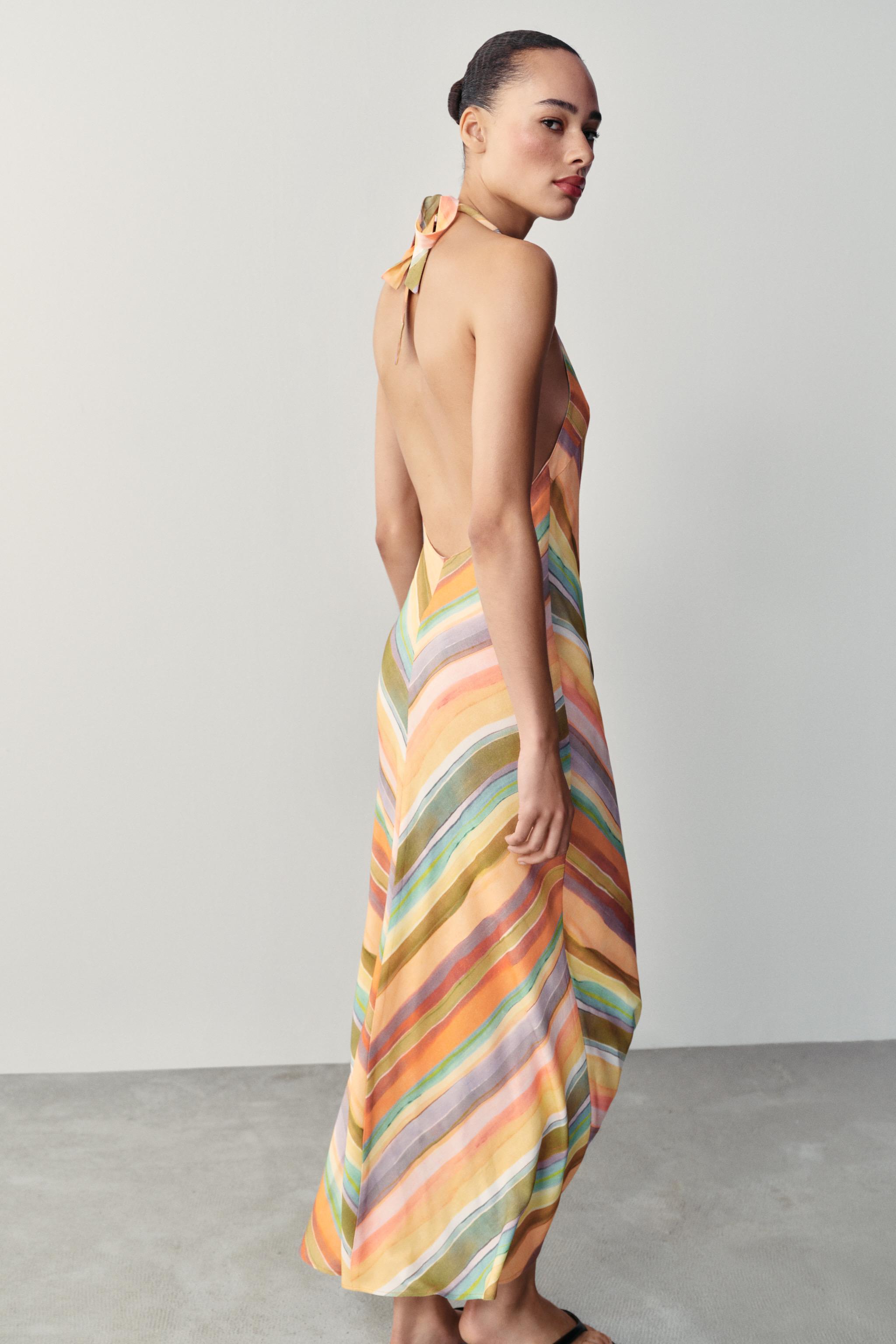 STRIPED LONG DRESS
