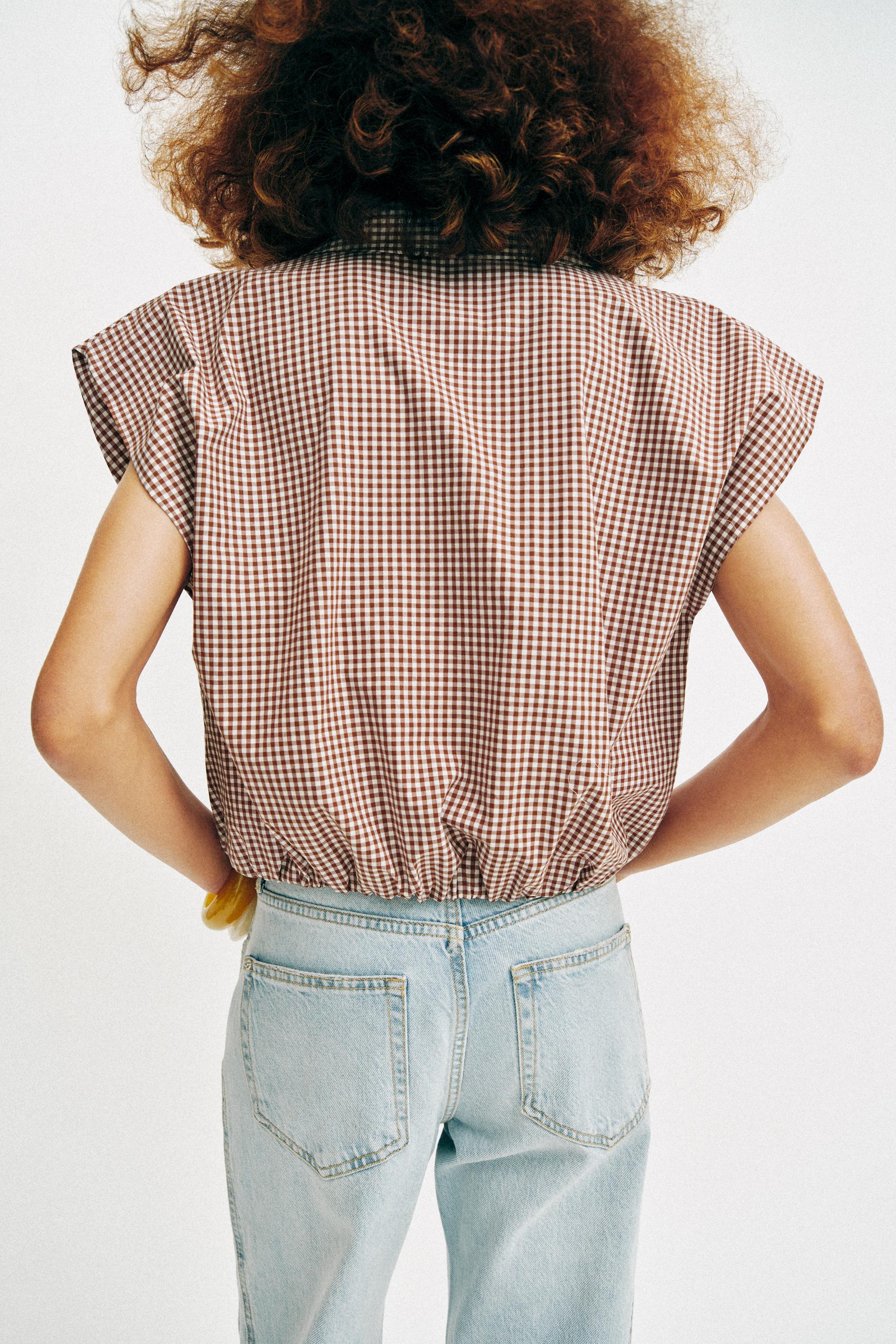 CHEMISE COURTE À CARREAUX VICHY