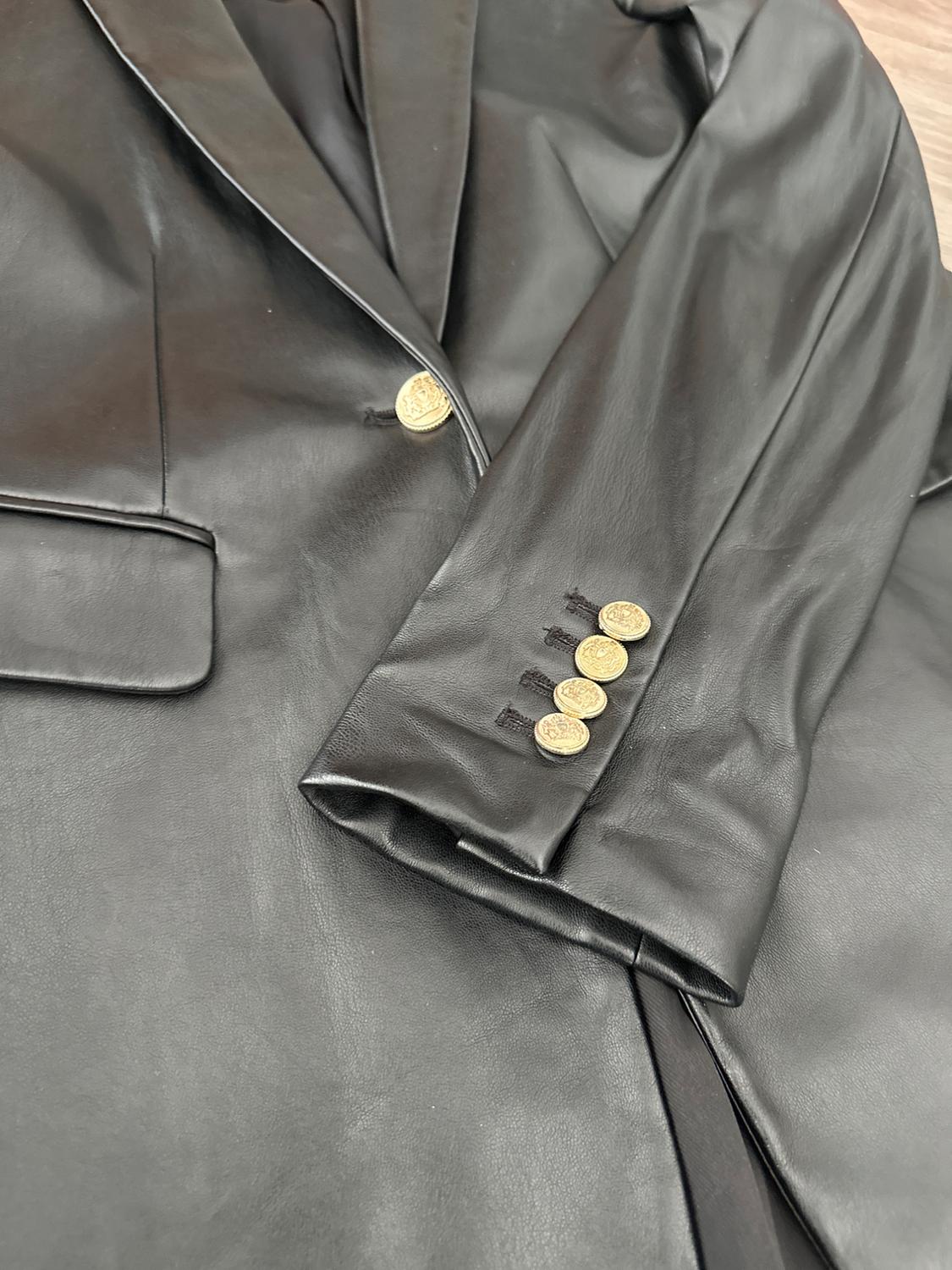 FAUX LEATHER BLAZER - Image 3