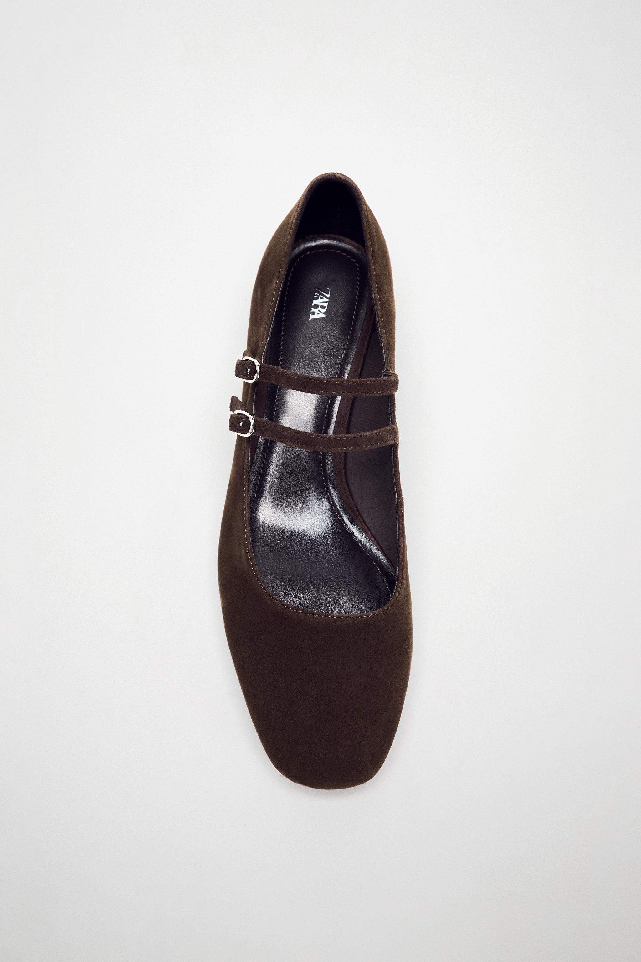 ZARA レディースシューズ　牛革　23CMダークブラウン ブラウンシューズ – レディース | ZARA 日本