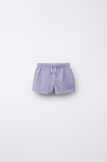 1-6 YEARS / STRIPED SWIM SHORTS - Red by Zara