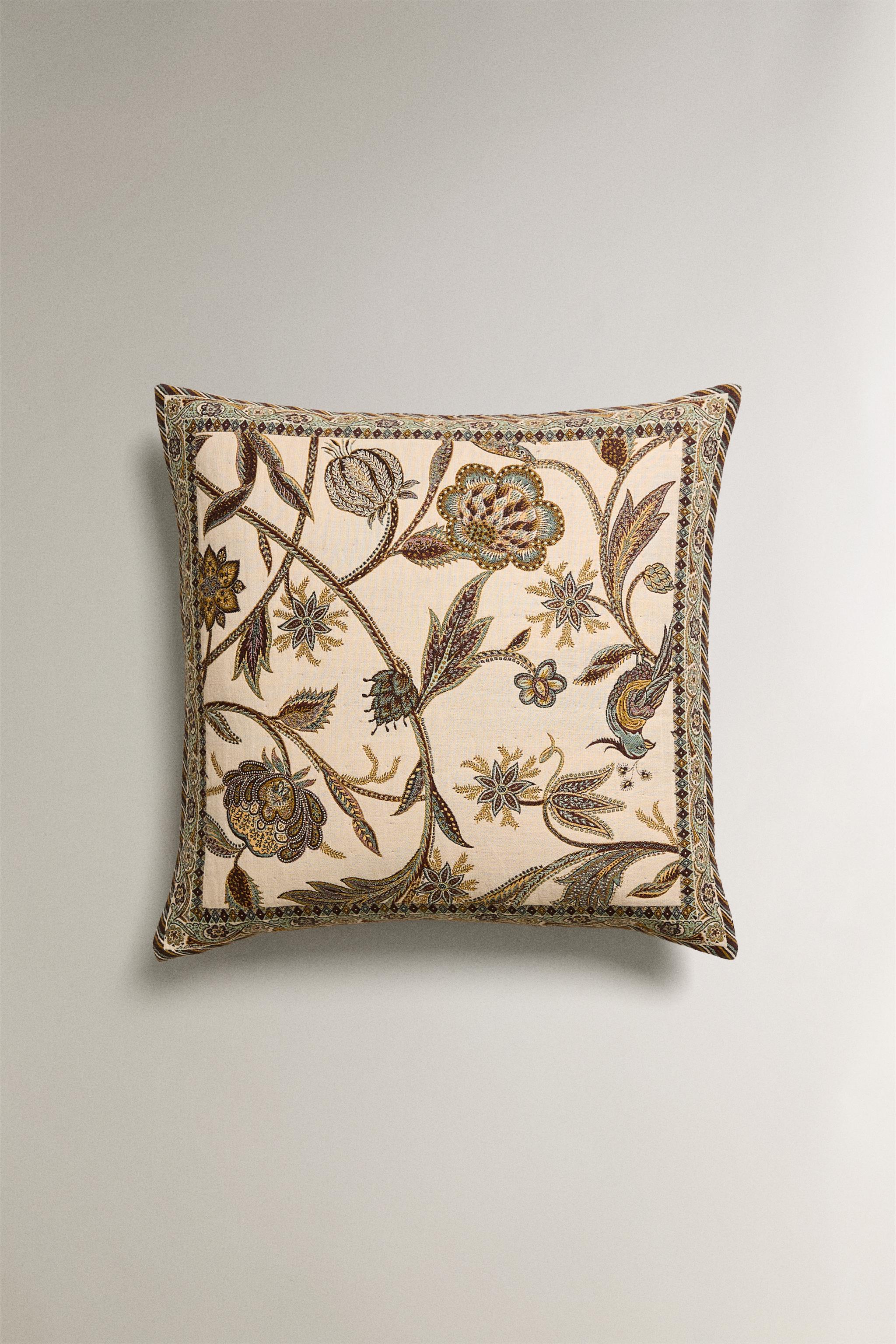 タオル・ハンカチ vaultroom VWC JACQUARD CUSHION JACQUARD CUSHION COVER - Green / Blue | ZARA United Kingdom