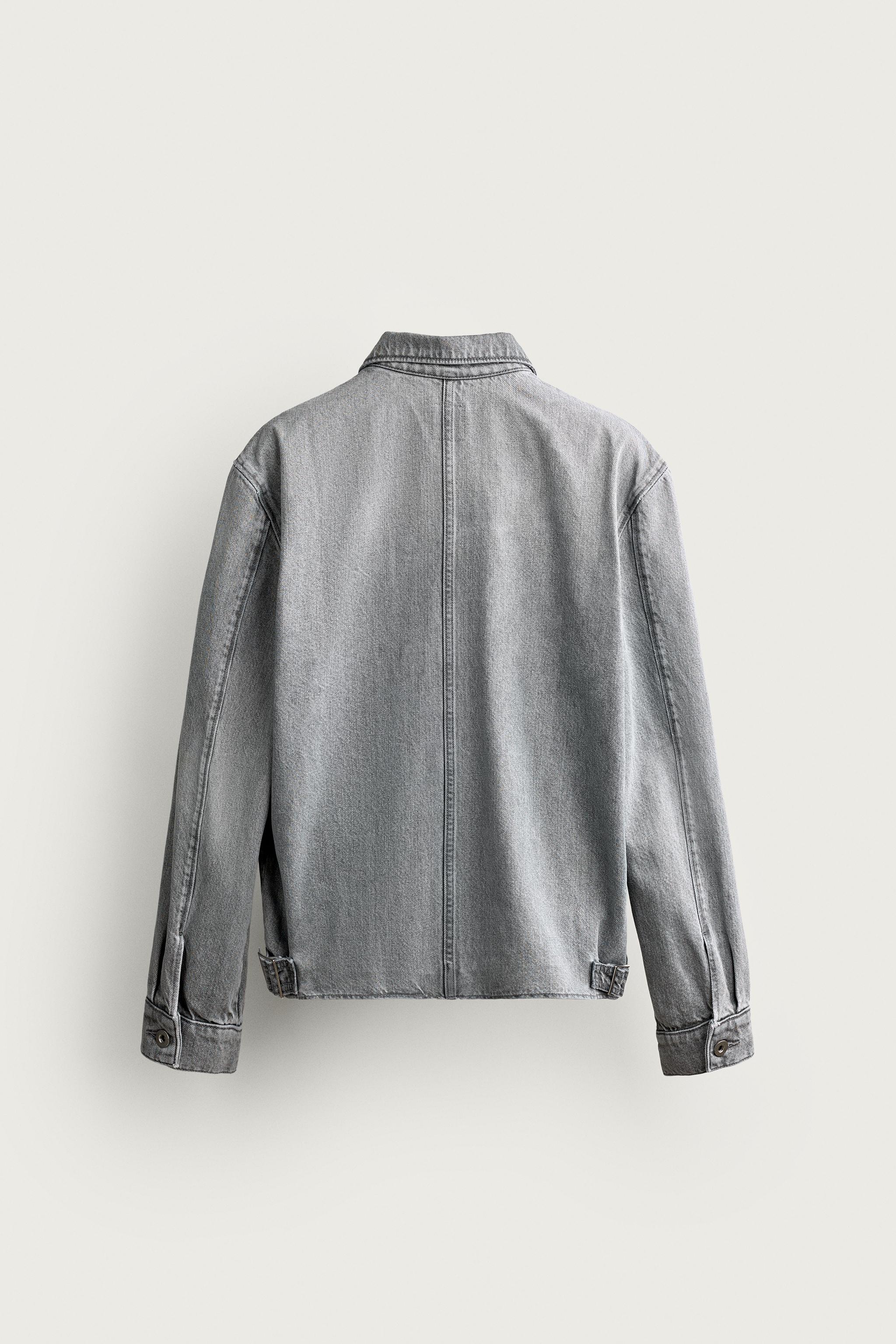 ジップウォッシュ デニムジャケット - グレー | ZARA Japan / 日本