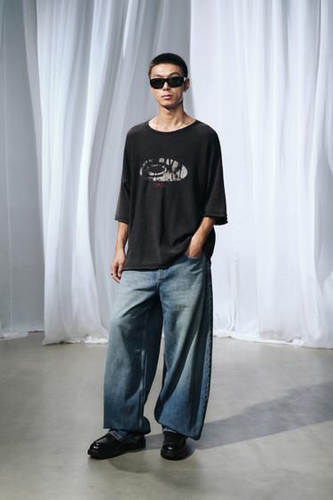 BALLOON FIT JEANS - Mid-blue by Zara
