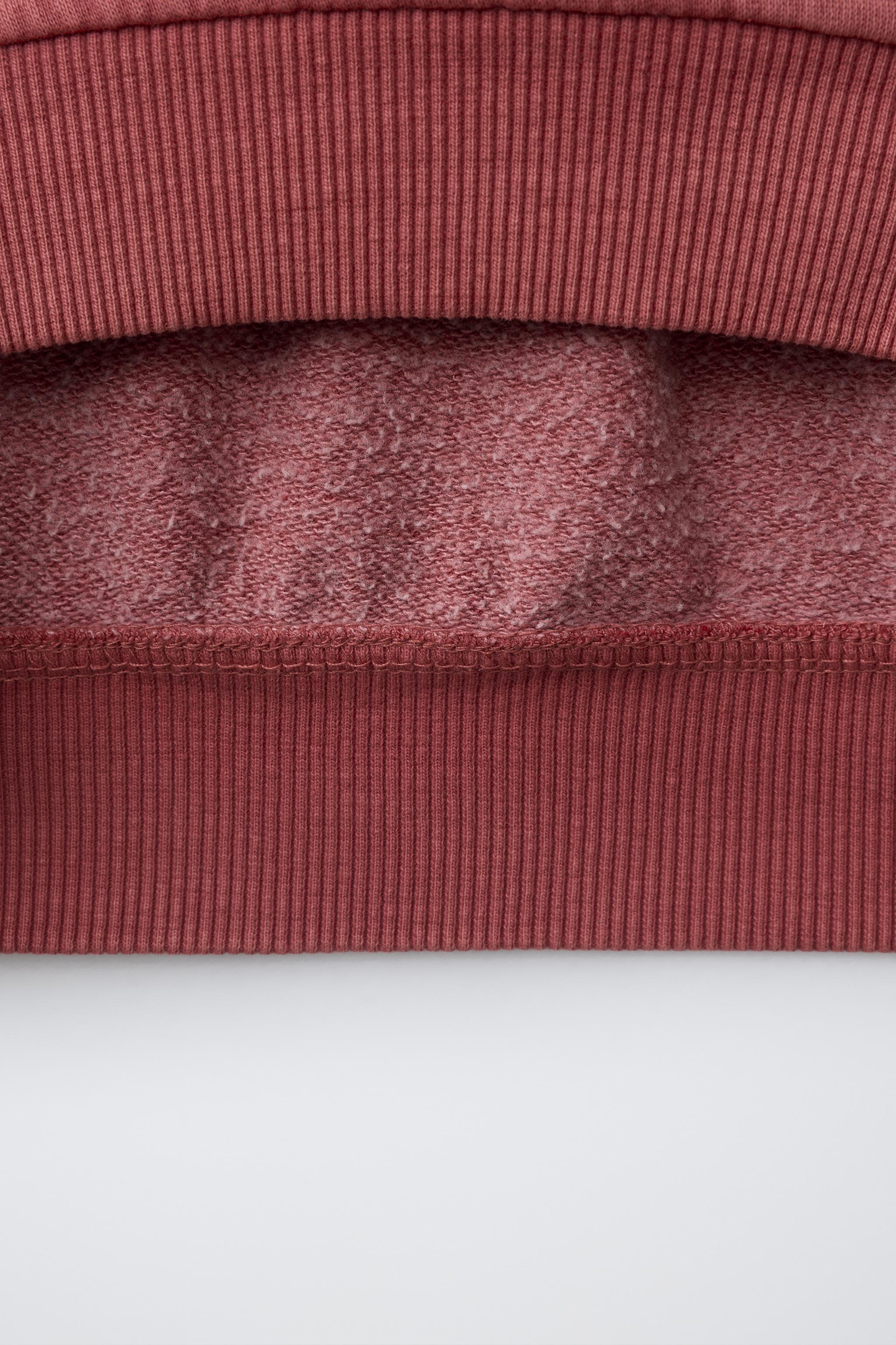 SWEAT EFFET DÉLAVÉ À INSCRIPTION IMPRIMÉE