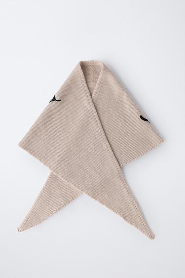 BANDANA EN MAILLE BRODÉE - Beige de Zara - Image 3