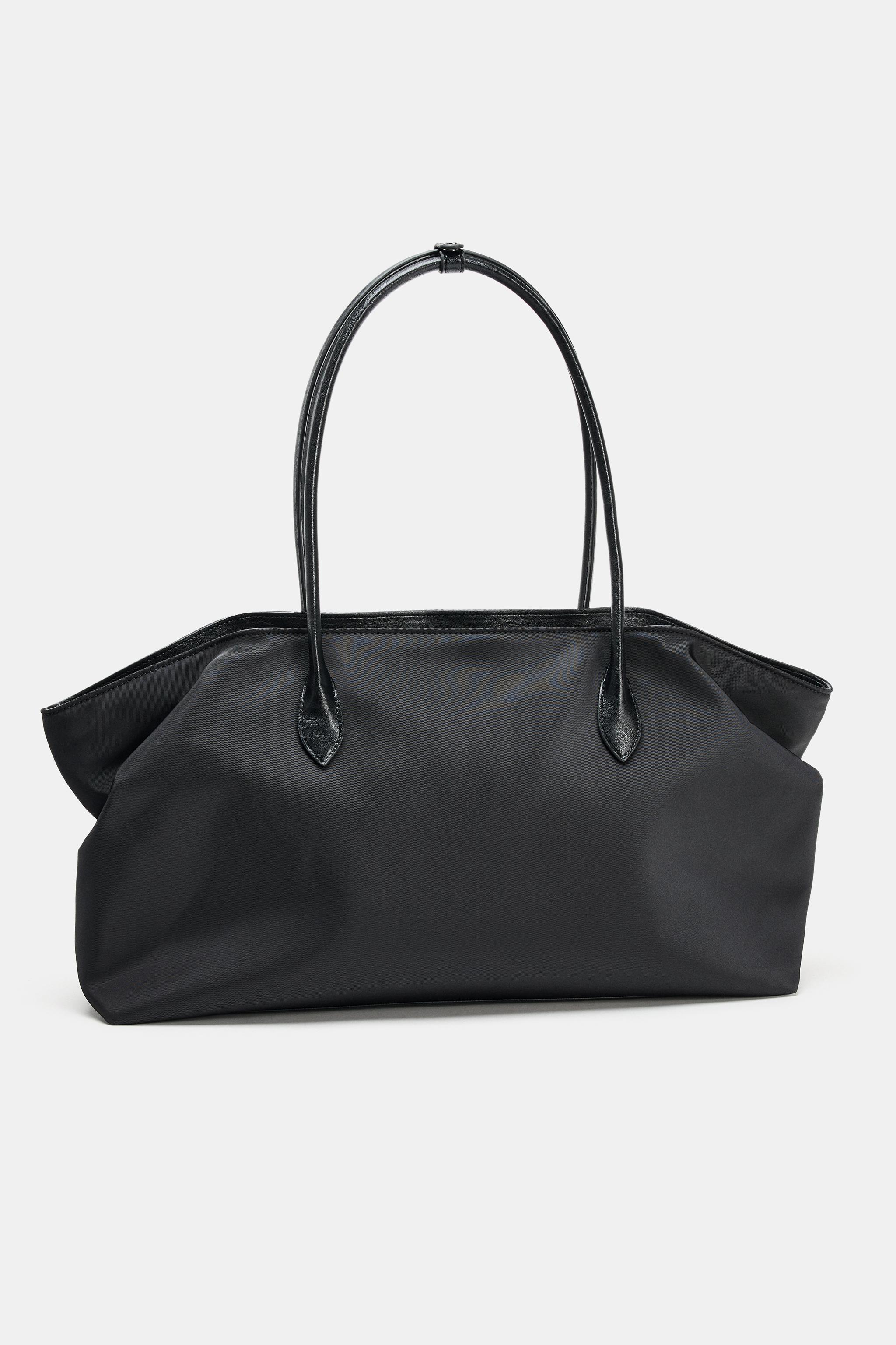 リボン付き縦長ショッパー - ブラック | ZARA Japan / 日本