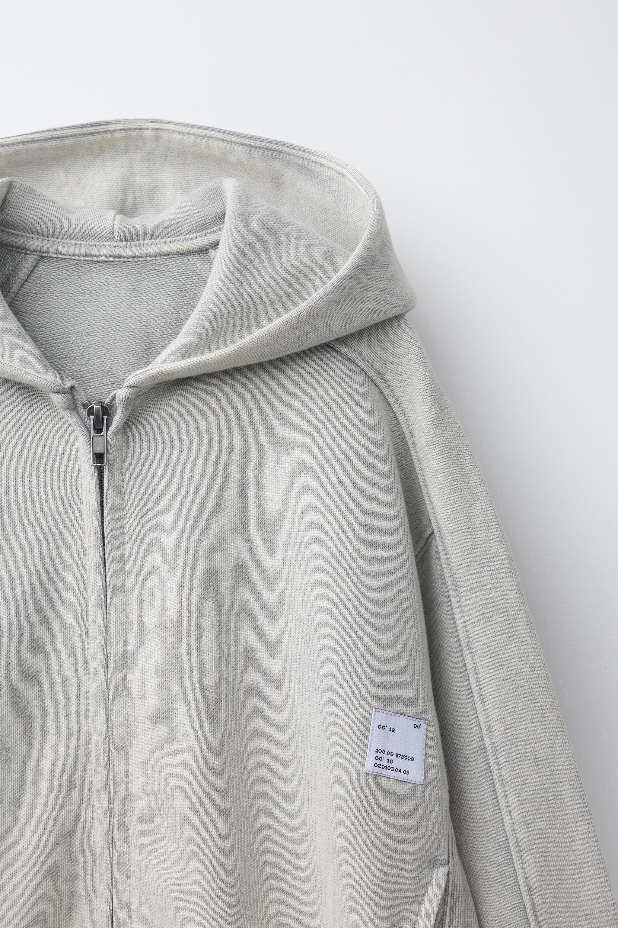 SWEAT ZIPPÉ FADE OUT À ÉTIQUETTE